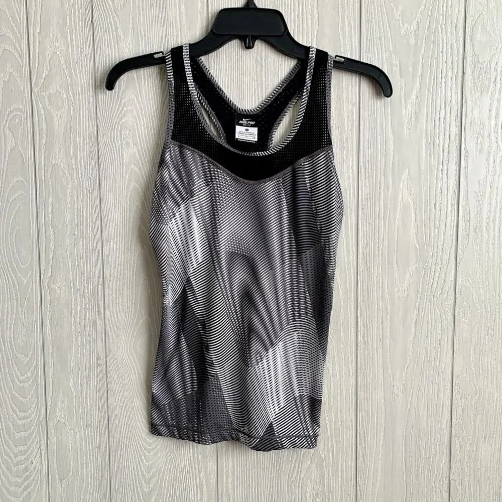 Nike Pro Black Sleeveless Racerback Tank Top Size Small